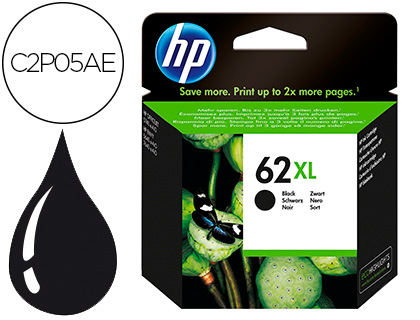 CARTOUCHE HP 62XL JET D'ENCRE NOIR HAUTE CAPACITÉ 600P