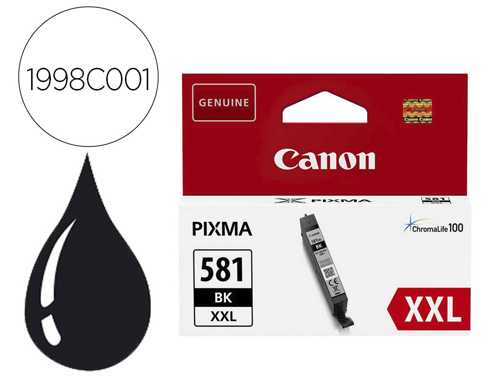 CARTOUCHE CANON JET D'ENCRE CLI-581XXL COULEUR NOIR 4590 PAGES