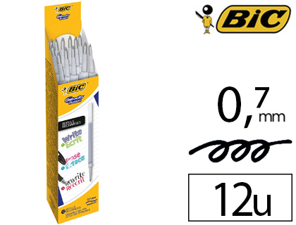 RECHARGE STYLO BIC GELOCITY ILLUSION ENCRE GEL EFFAABLE COLORIS NOIR