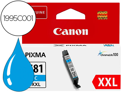 CARTOUCHE CANON JET D'ENCRE 581 XXL TS9550/TS705 COULEUR CYAN 296P