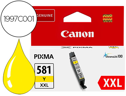 CARTOUCHE CANON JET D'ENCRE 581 XXL TS9550/TS705 COULEUR JAUNE 296P